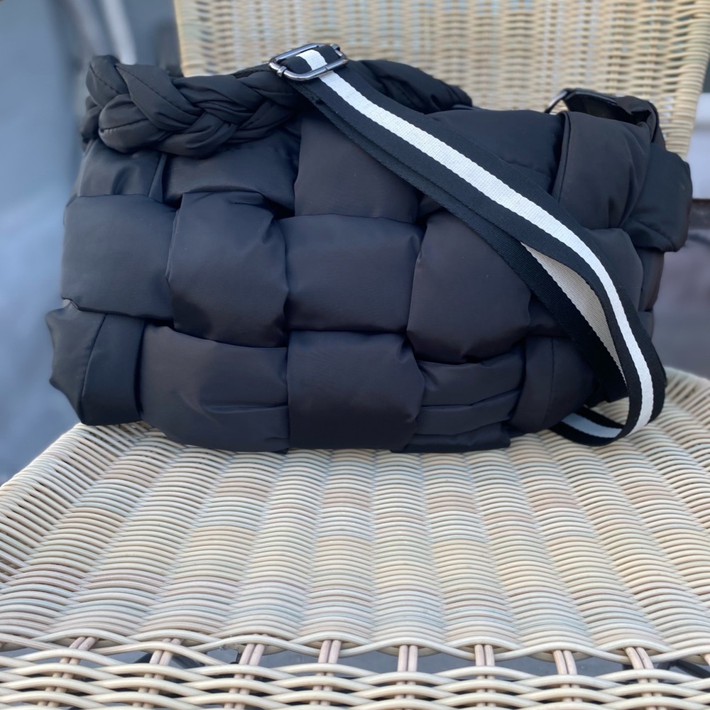 Sol and Selene Black Nylon Crossbody Bag